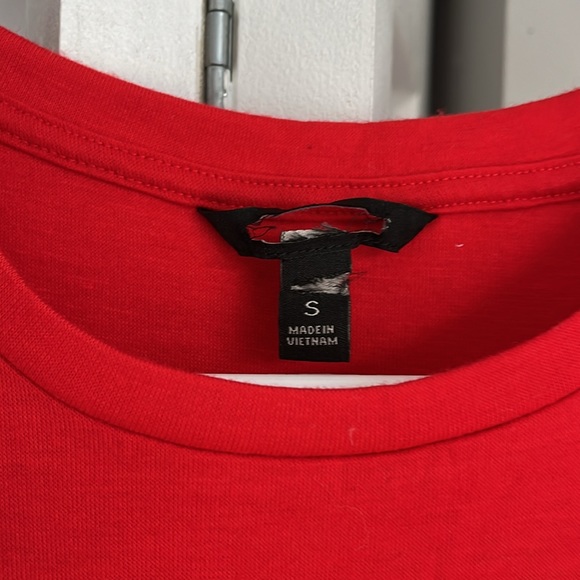 Banana Republic Red Ruched Cotton Dress, NWOT - Picture 5 of 6